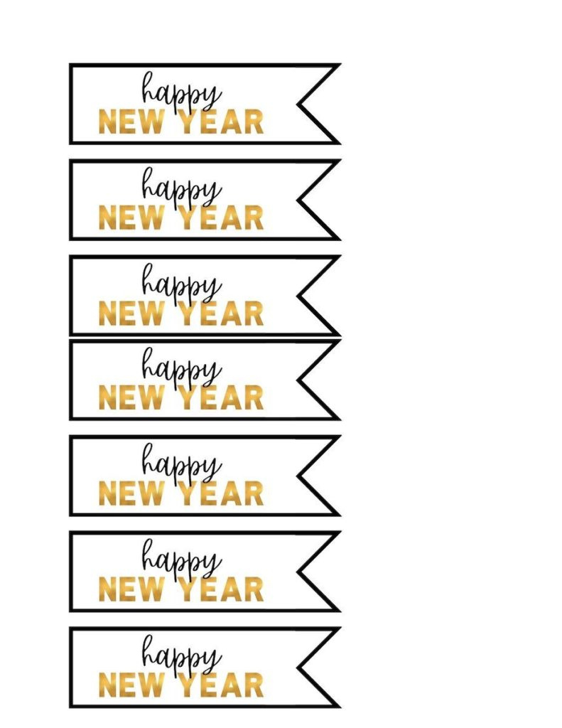 New Year&amp;#039;S Eve Party Free Printables (Black + Gold) - Originalmom within Free Printable Happy New Year Tags