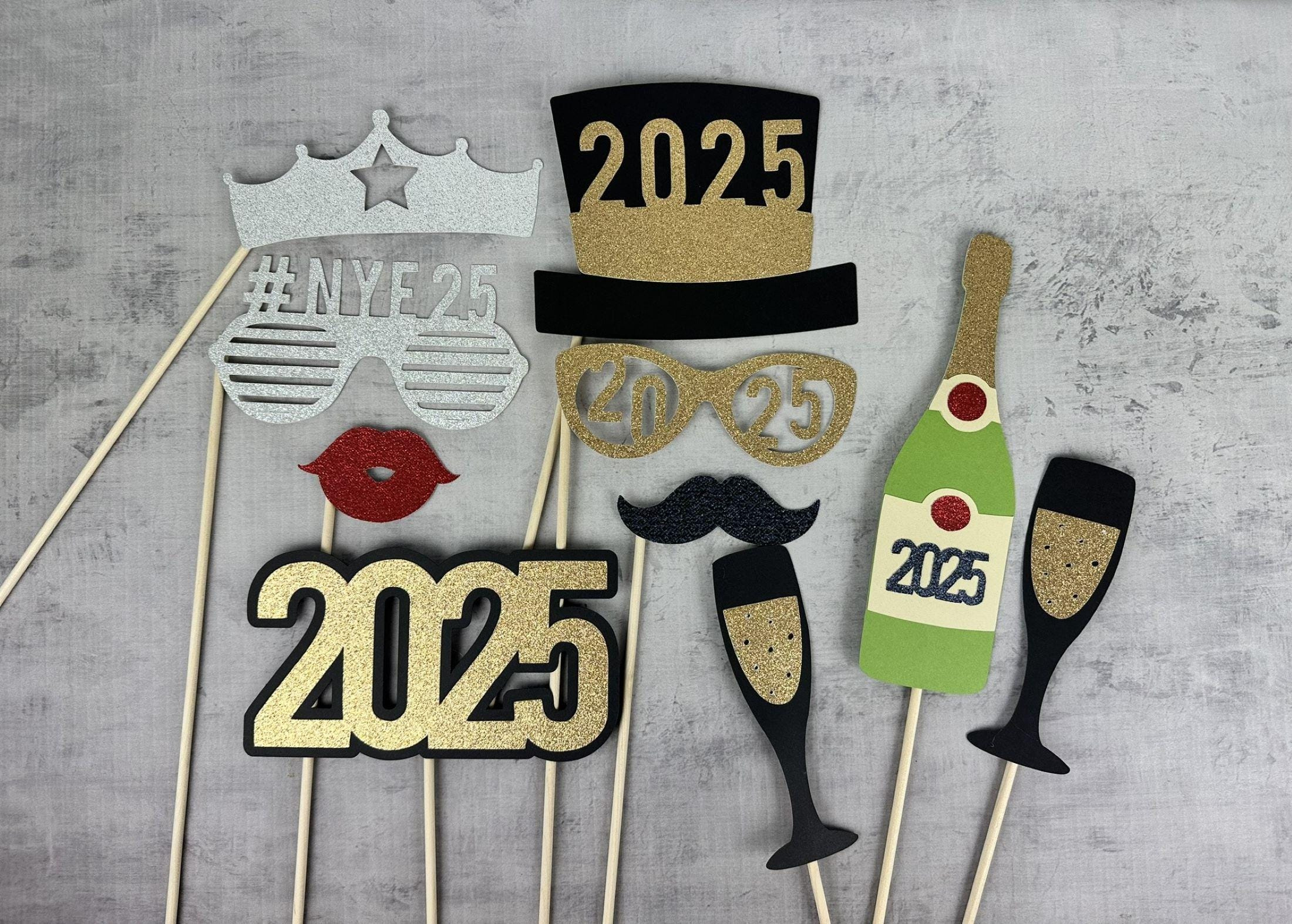 New Years Eve Photo Props - 2026 Props - Nye 2026 Party with regard to New Years Eve Photo Booth Props Printable