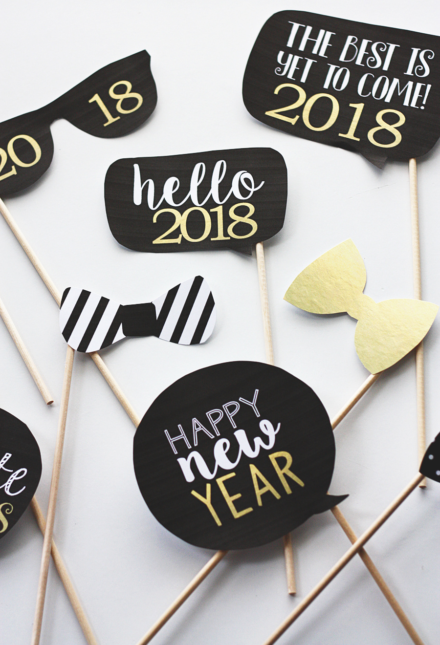 New Years Eve Photobooth Props - Eighteen25 within Printable New Years Photo Props
