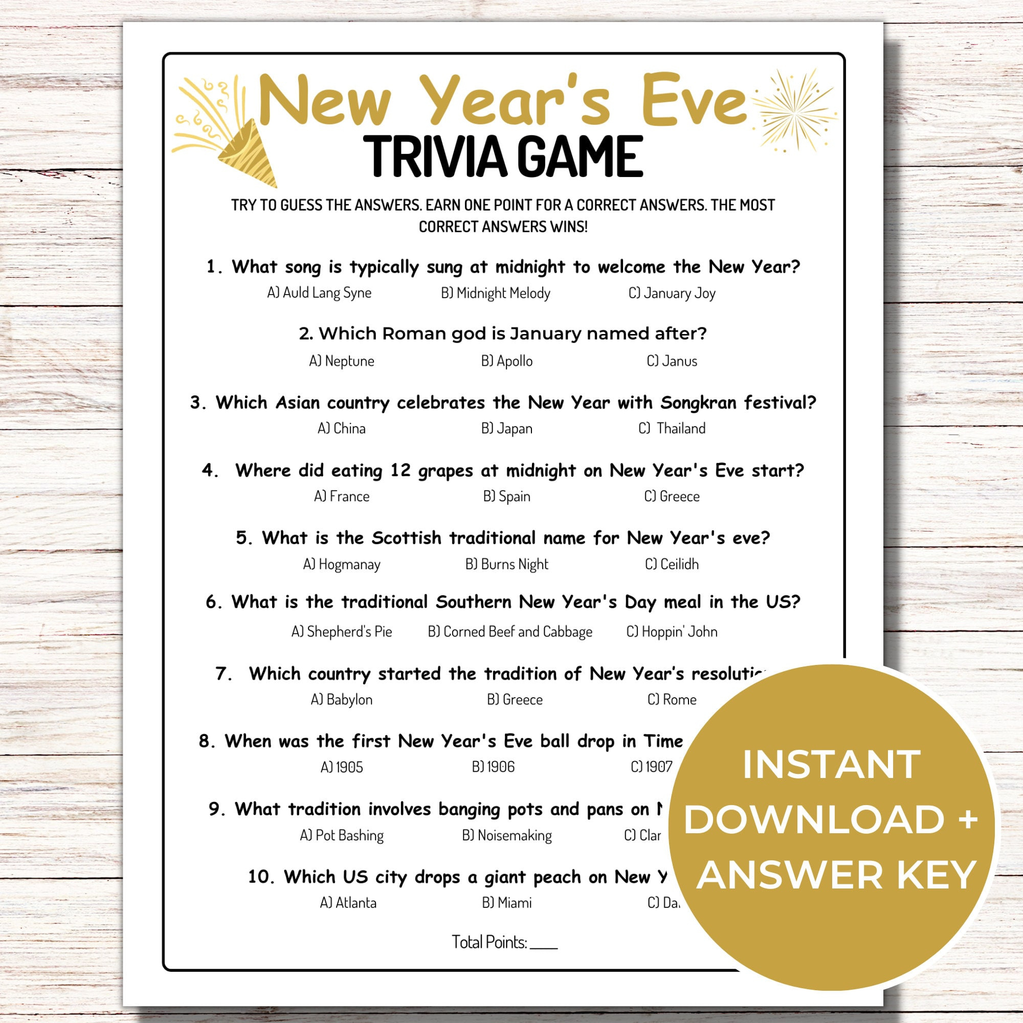 New Year&amp;#039;S Eve Trivia Game, Printable New Year&amp;#039;S Eve Games For throughout New Year&amp;amp;#039;s Eve Trivia Game Printable