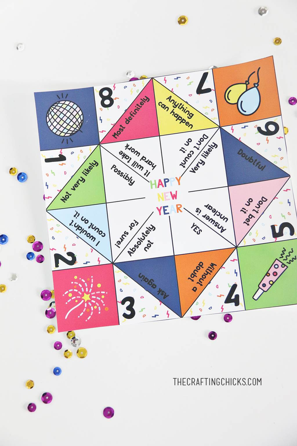 New Years Fortune Teller Printables - The Crafting Chicks with Chinese New Year Fortune Teller Printable