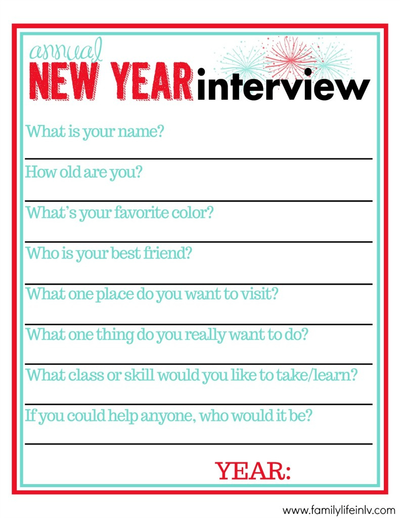 New Year&amp;#039;S Interview For Kids (Free Printable) - Our Knight Life regarding New Year&amp;amp;#039;s Interview Printable