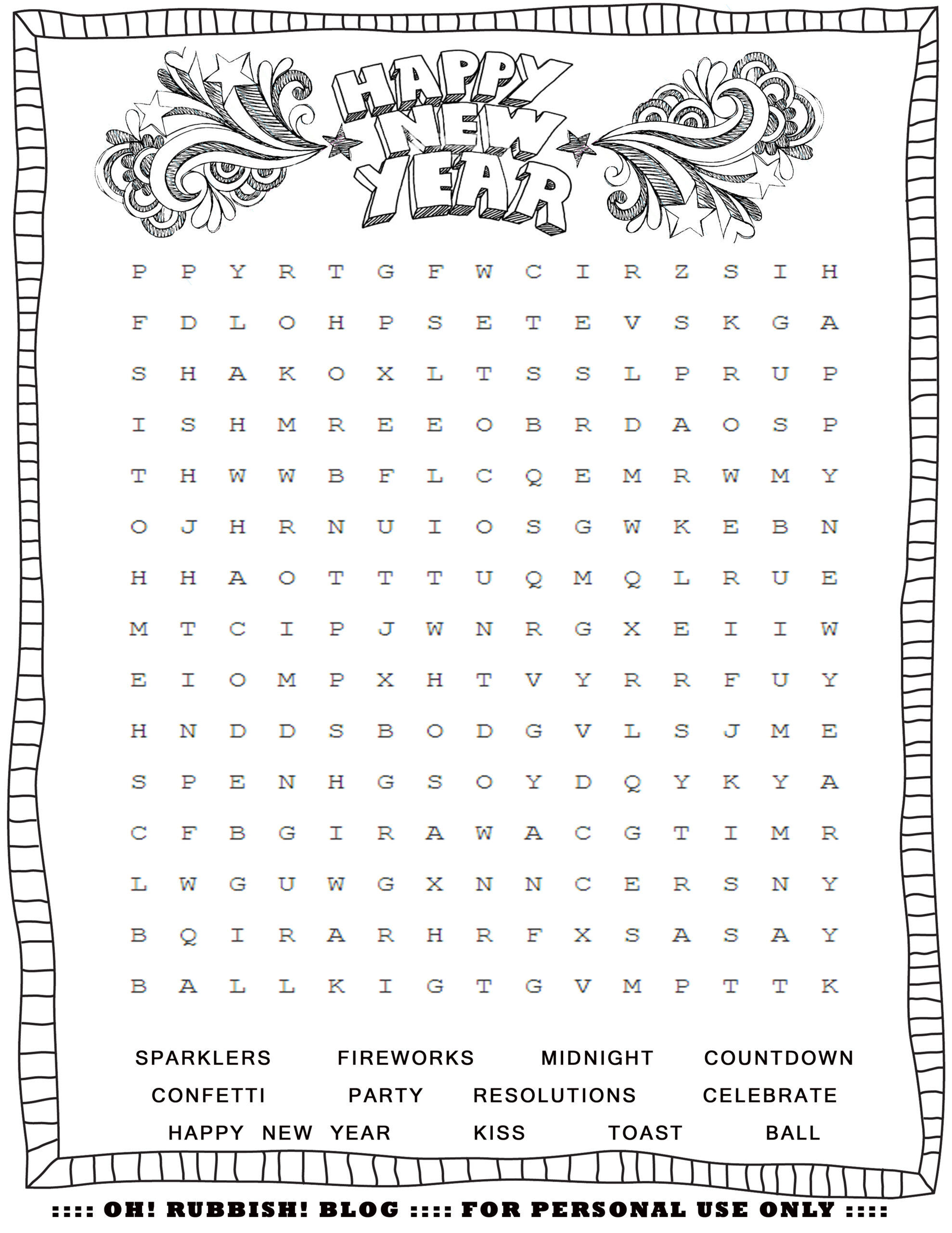 New Year&amp;#039;S Printable Activities :: Entertain Your Kids With 4 New with New Year Printable Activities