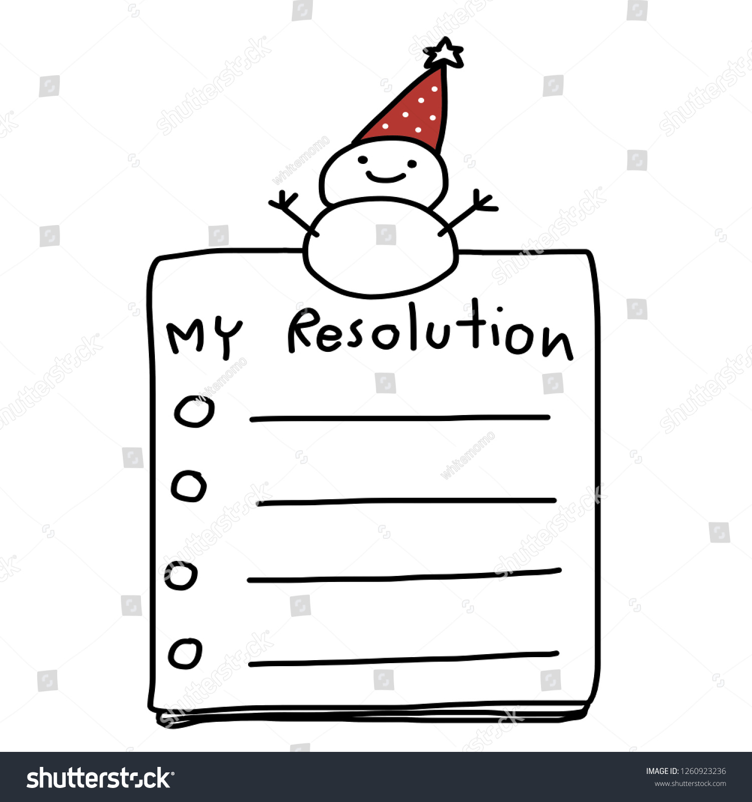 New Years Resolution Do List Paper Stock Vector (Royalty Free within New Year'S Resolution List Printable