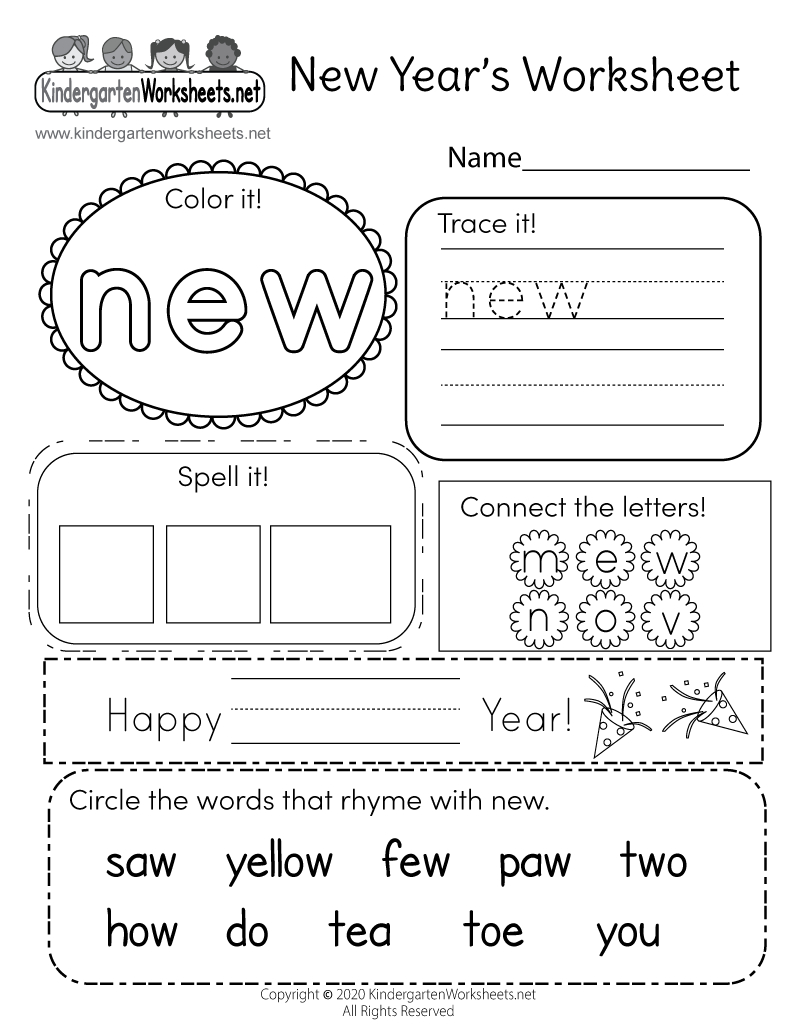 New Year&amp;#039;S Worksheet - Free Printable, Digital, &amp;amp; Pdf regarding Free Printable New Year Worksheets