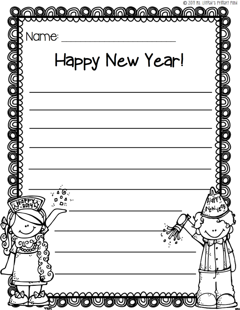 New Year'S Writing Paper Freebie - Learning At The Primary Pond pertaining to New Year'S Resolution Printable Writing Paper