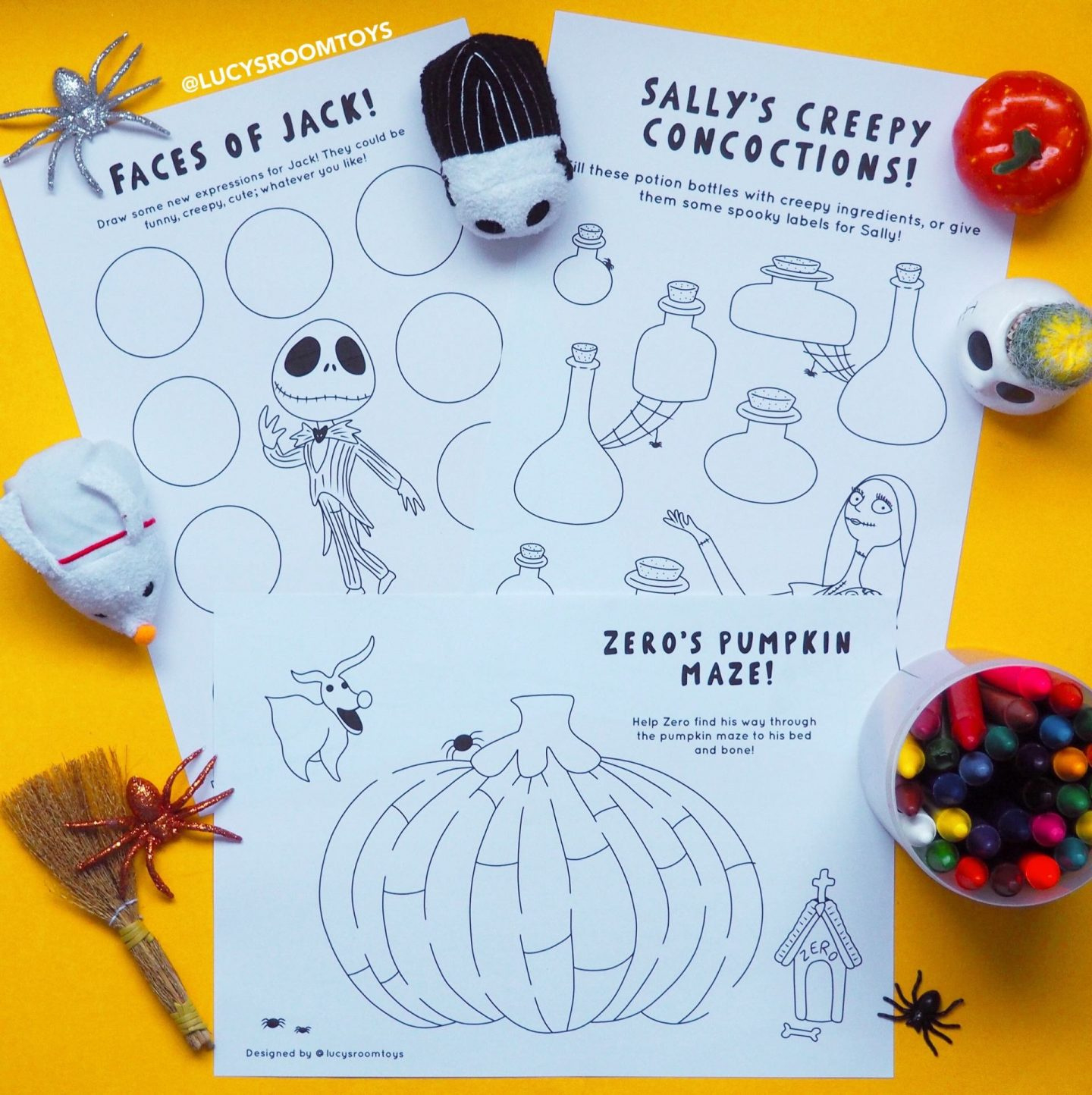 Nightmare Before Christmas” Activity Sheets – Lucy'S Room in Nightmare Before Christmas Worksheets