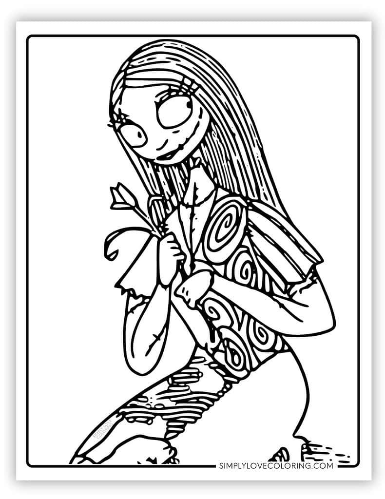 Nightmare Before Christmas Coloring Pages (Free Pdf Printables for Sally Nightmare Before Christmas Printable