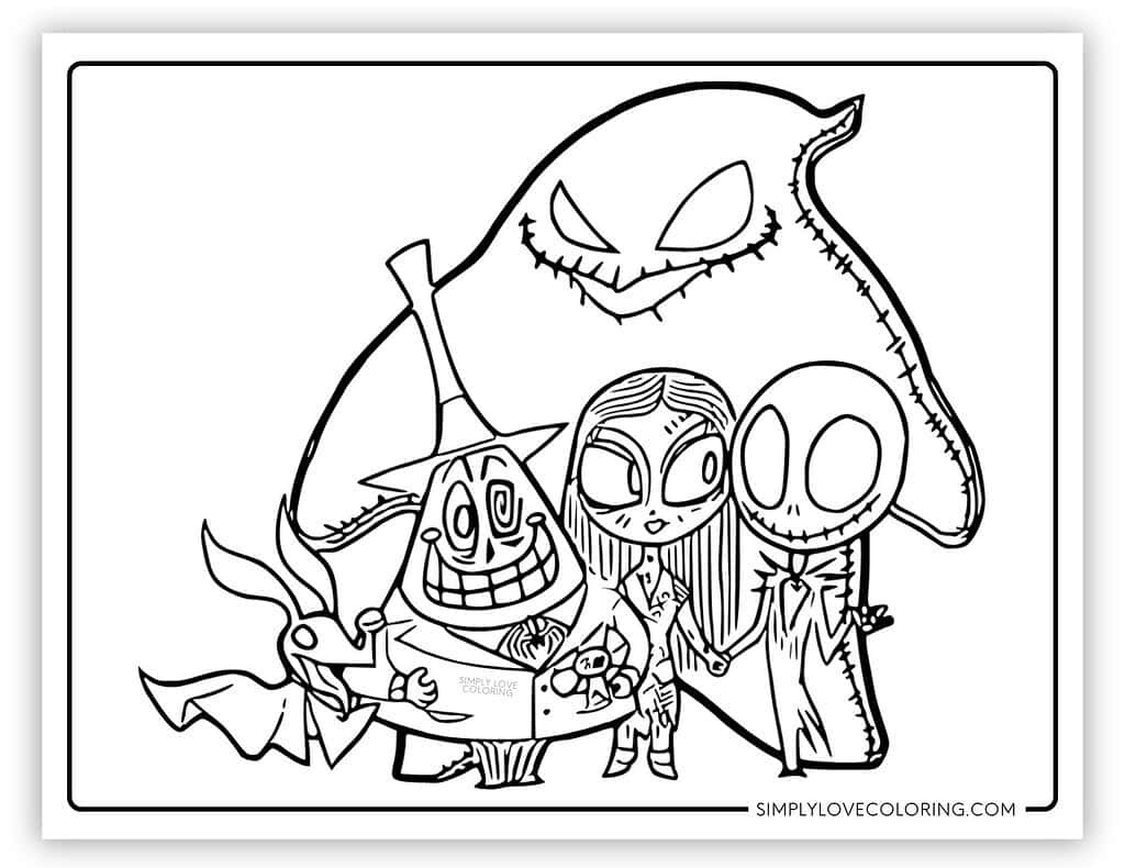 Nightmare Before Christmas Coloring Pages (Free Pdf Printables regarding Nightmare Before Christmas Printables