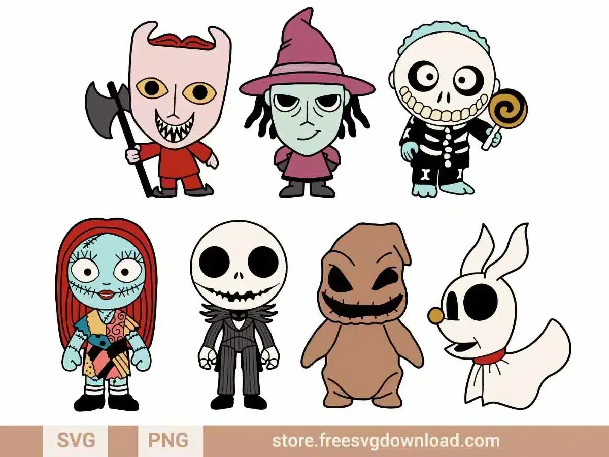 Nightmare Before Christmas Svg Bundle 2 in Printable Nightmare Before Christmas Characters