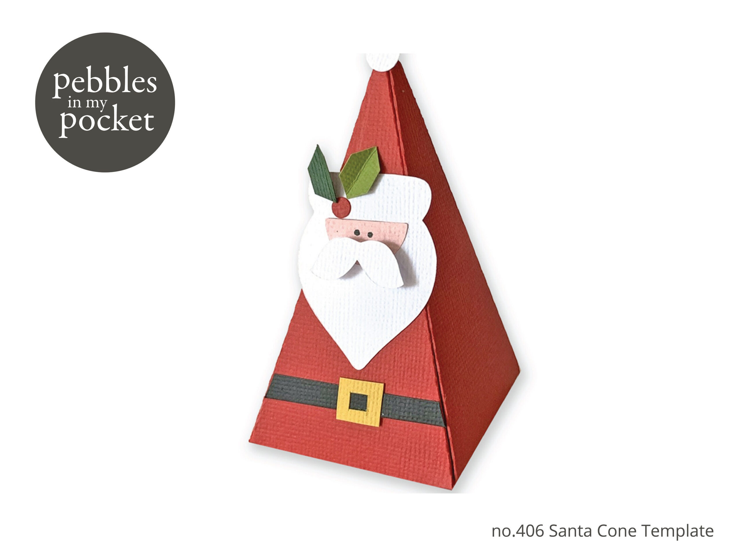No.406 Santa Cone Digital Download Svg & Pdf - Etsy.de intended for Santa Cone Printable