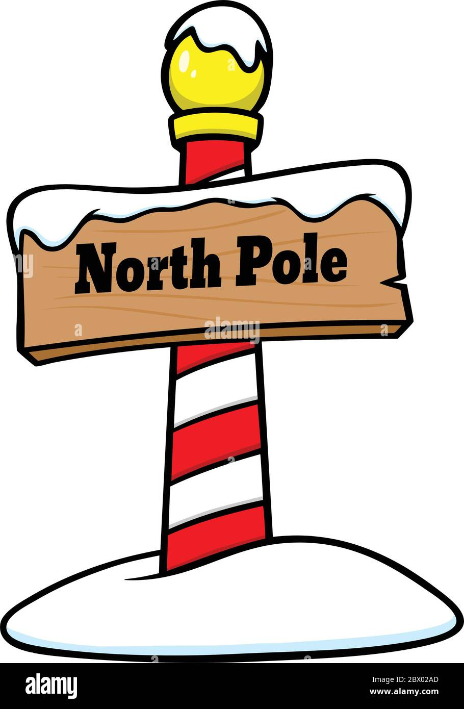 North Pole Sign- An Illustration Of A North Pole Sign Stock Vector pertaining to North Pole Sign Printable