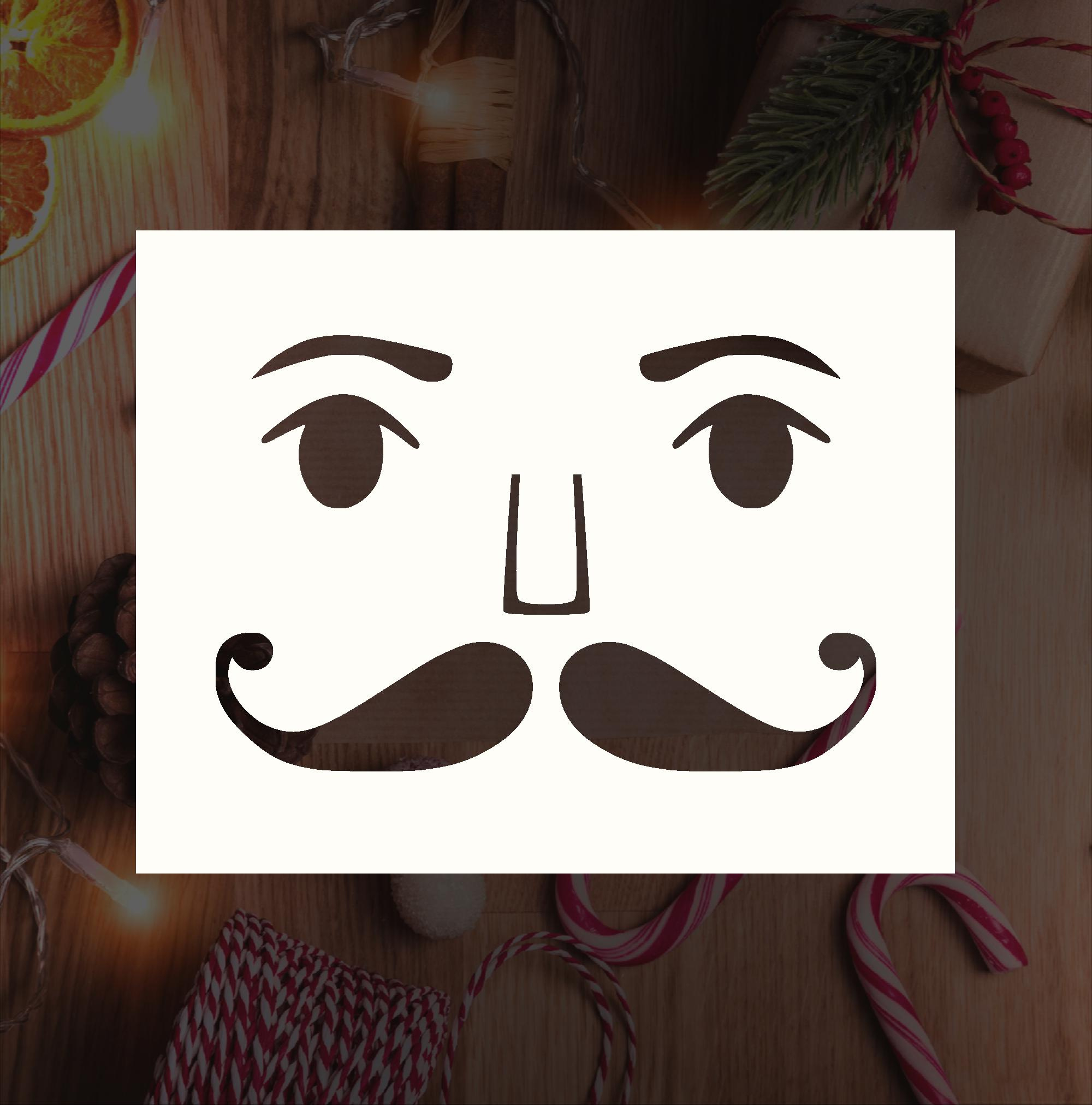 Nutcracker Face Reusable Stencil (Many Sizes) - Etsy with Nutcracker Face Printable