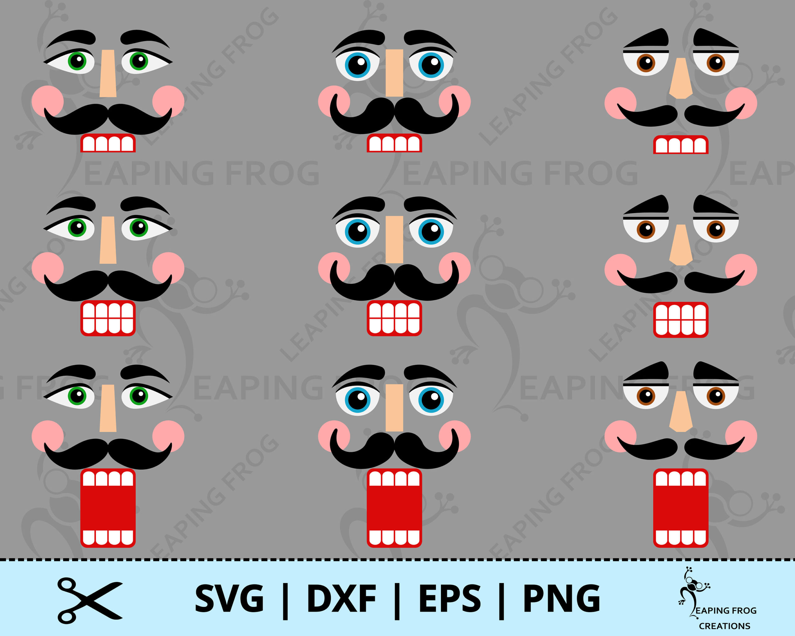 Nutcracker Faces Svg. Png. Cricut Cut Files, Silhouette, Layered regarding Nutcracker Face Printable