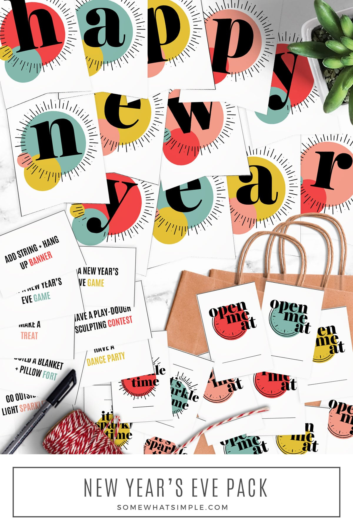 Nye Party Printables - Somewhat Simple with regard to New Year's Eve Printable Decorations