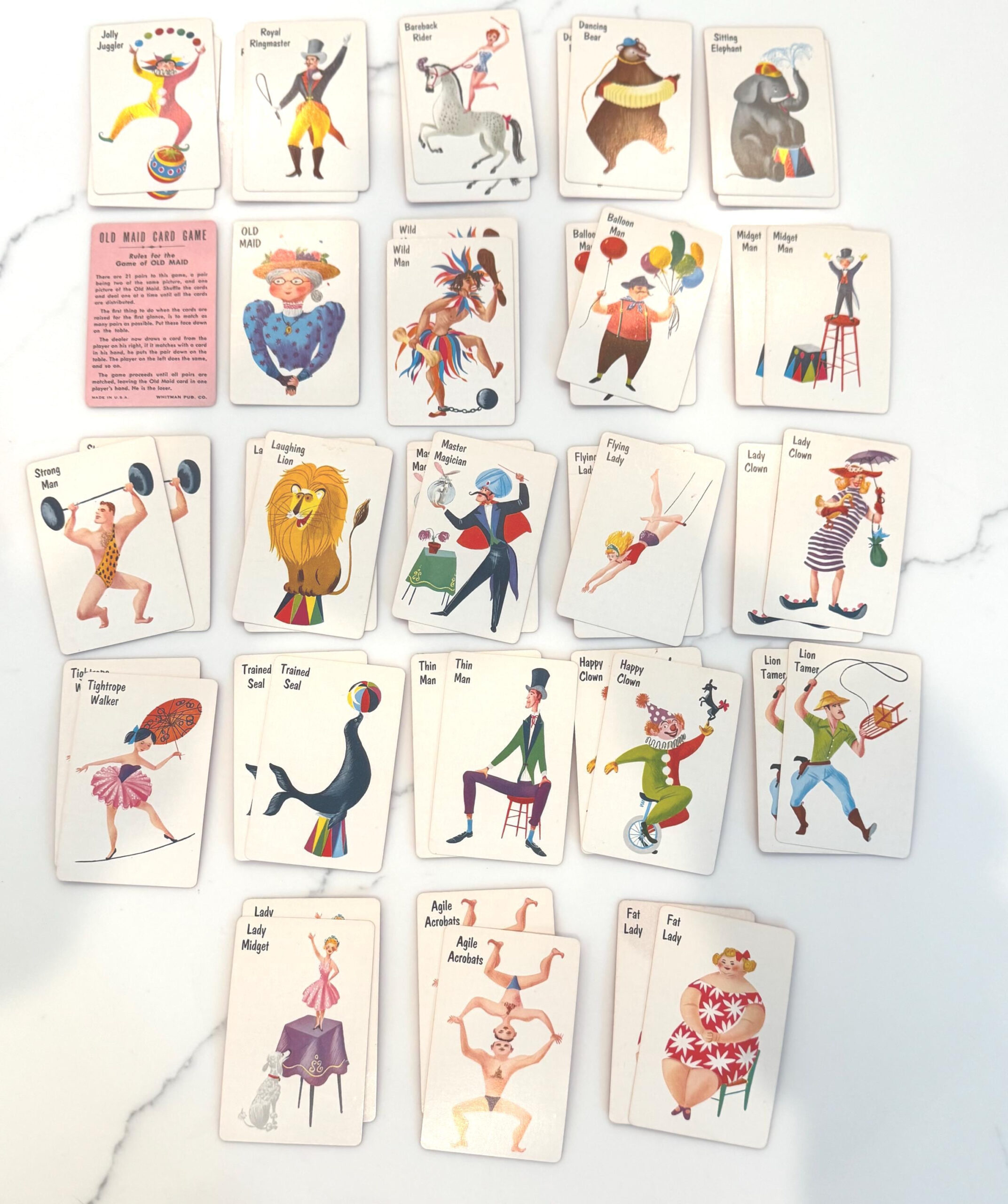 Old Maid Vintage Card Game Rare 1950S Whitman 4109 Play Ready throughout Free Printable Old Maid Card Game