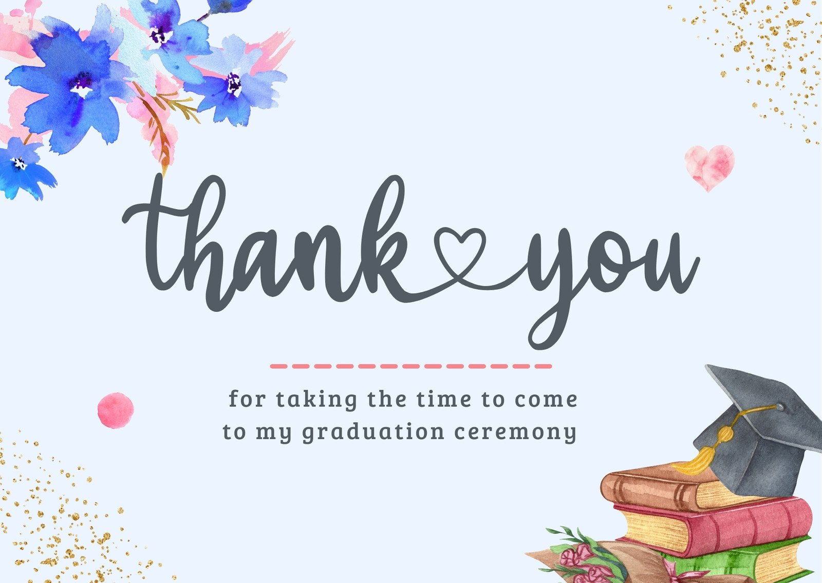 Page 2 - Free Custom Printable Graduation Thank You Card Templates in Printable Free Thank You Cards For Graduation