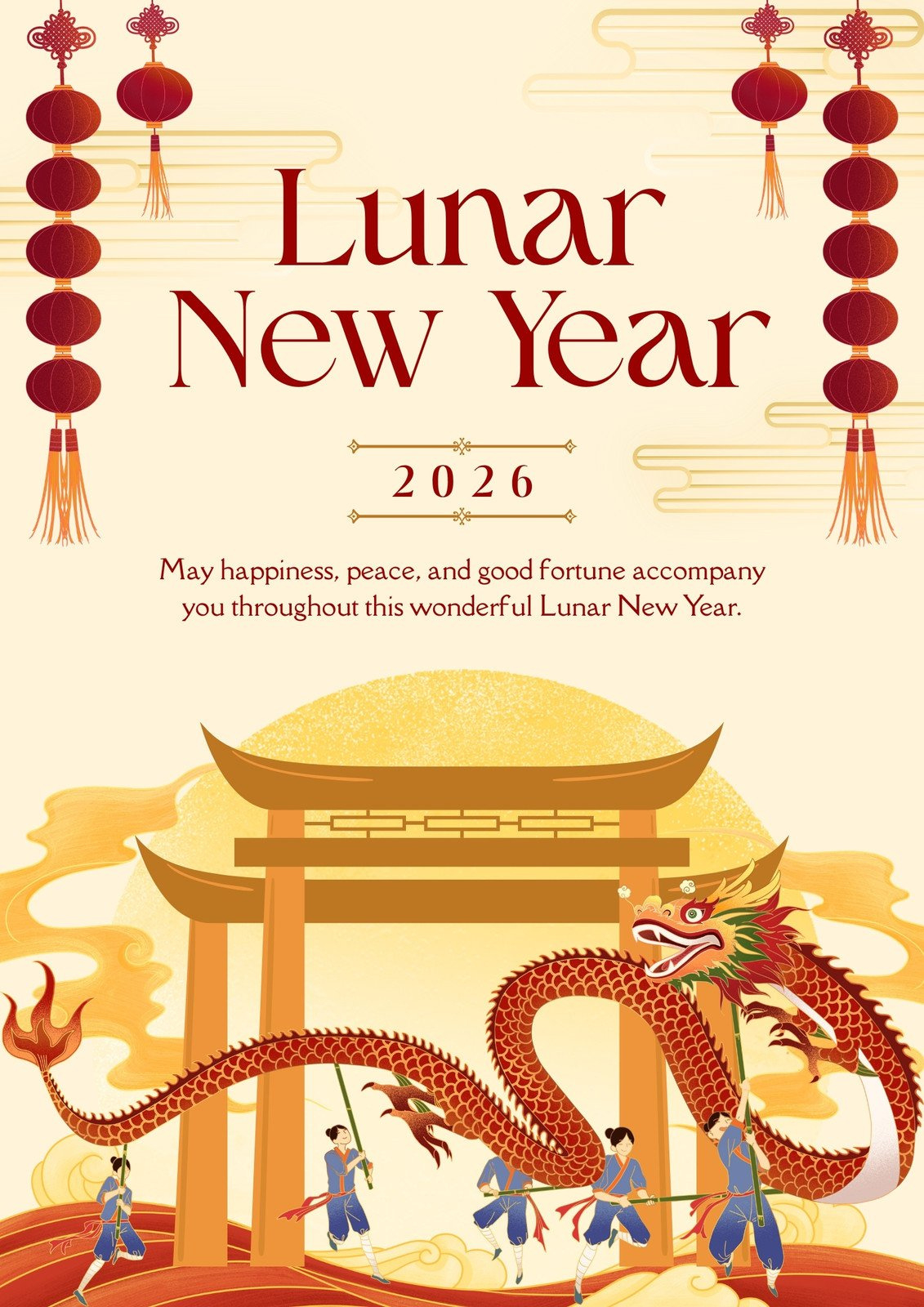 Page 2 - Free Lunar New Year Posters To Customize And Print | Canva pertaining to Chinese New Year 2026 Printables Free