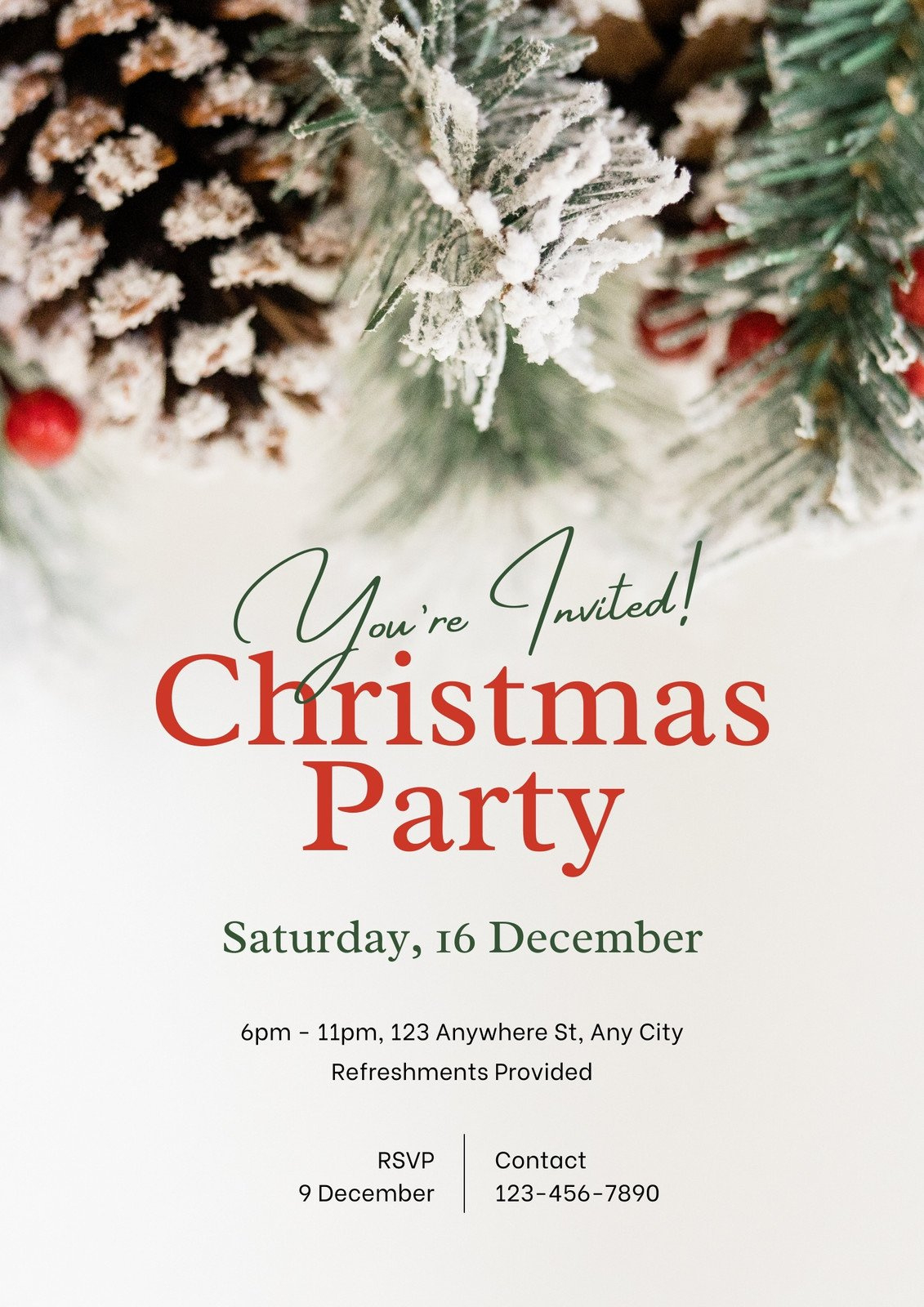 Page 2 - Free, Printable, Customizable Christmas Flyer Templates with Christmas Holiday Party Flyer Template