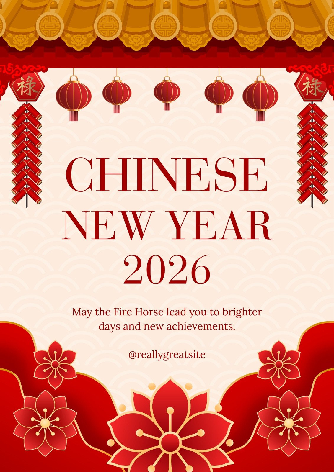 Page 20 - Free Printable Chinese New Year Poster Templates | Canva inside Free Printable Chinese New Year 2026
