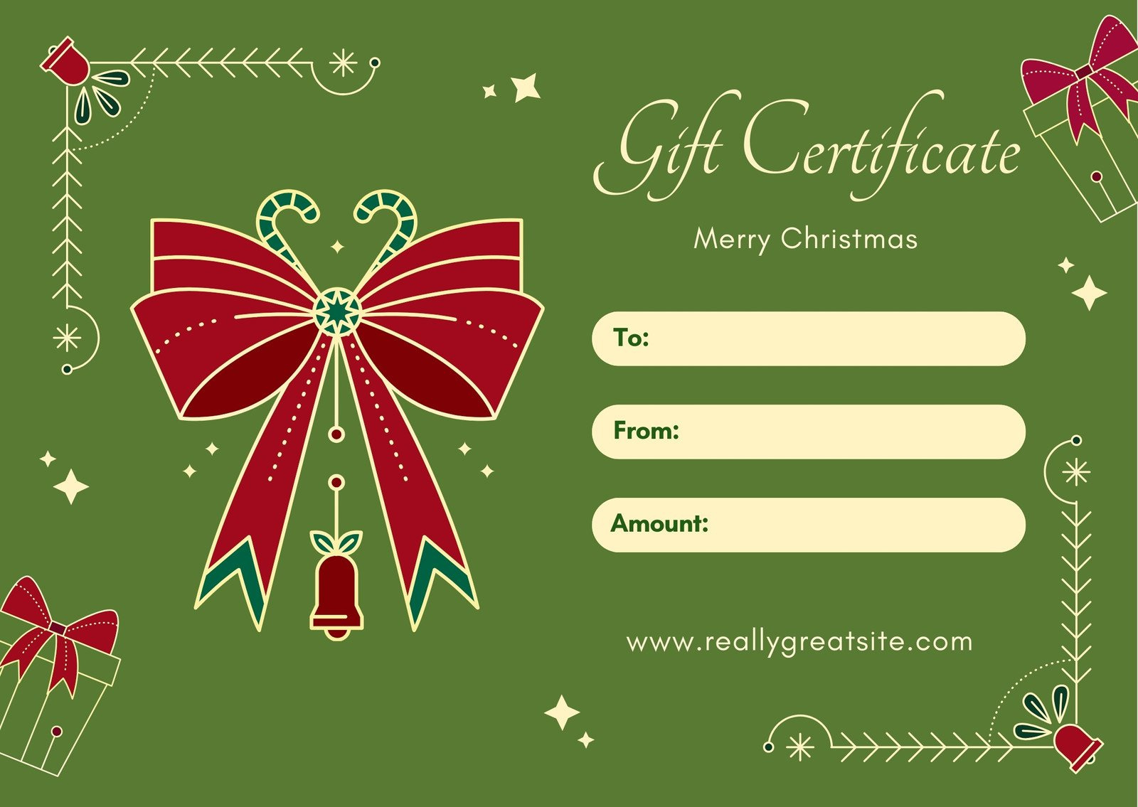 Page 3 - Free, Printable Gift Certificate Templates To Customize for Christmas Gift Note Template