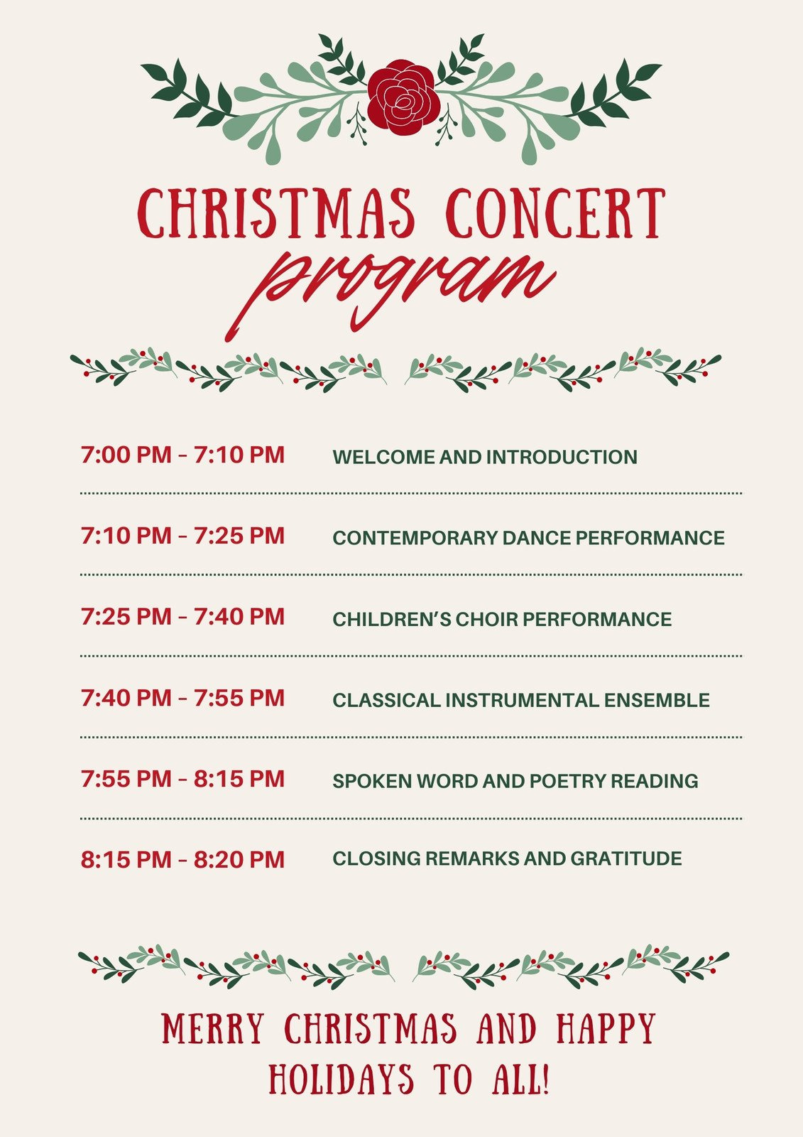 Page 8 - Free And Customizable Christmas Templates with Christmas Program Templates