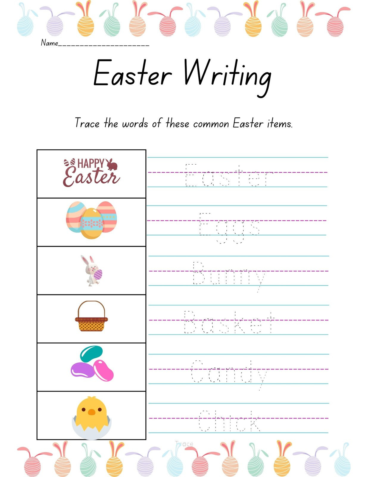 Page 8 - Free Custom Printable Easter Worksheet Templates | Canva with regard to Easter Writing Worksheets
