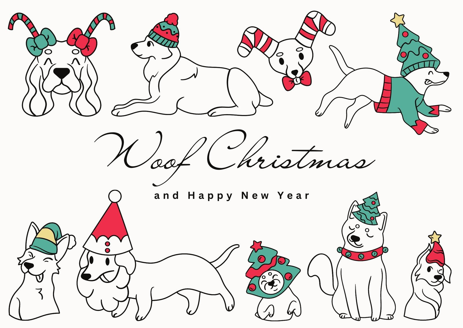 Page 9 - Customize 11,190+ Art Christmas Card Templates Online - Canva in Printable Christmas Card Dog