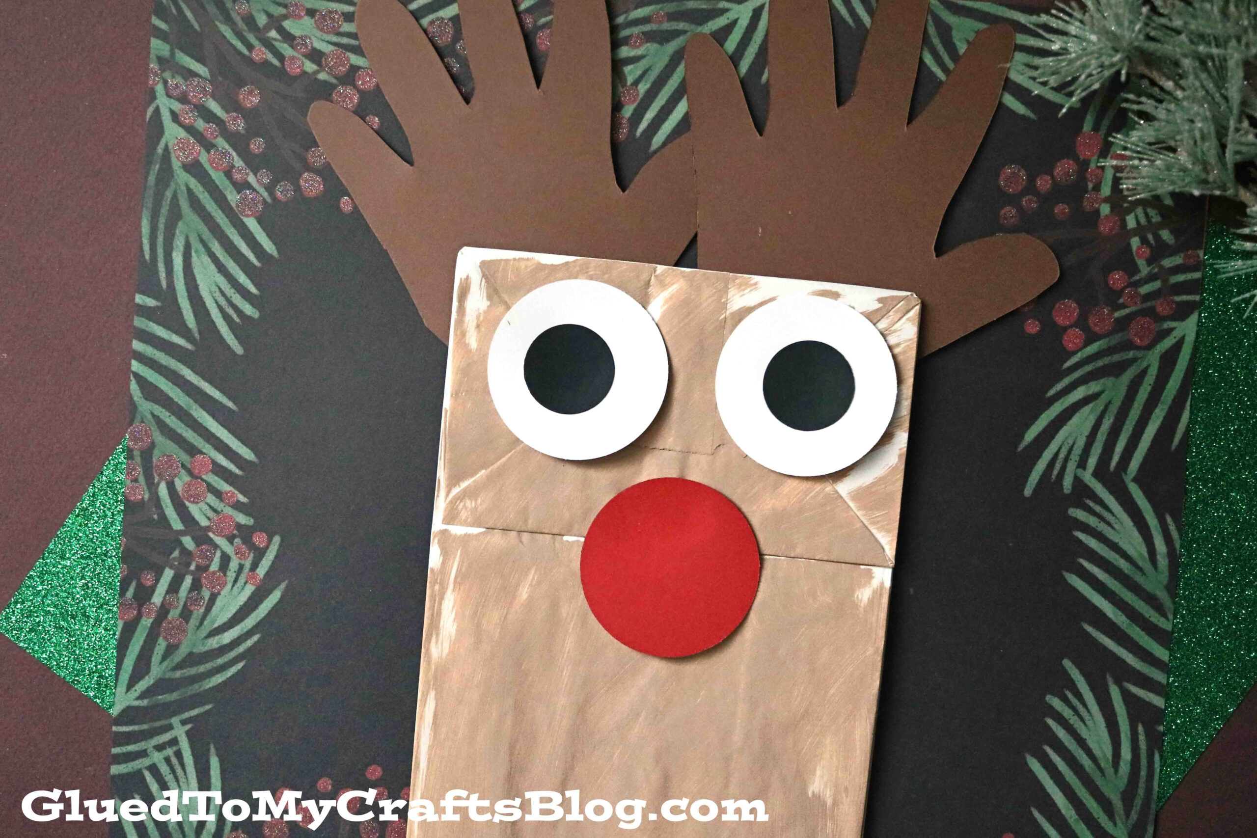 Paper Bag Reindeer Puppet Craft Idea For Christmas with regard to Christmas Paper Bag Puppet Printable