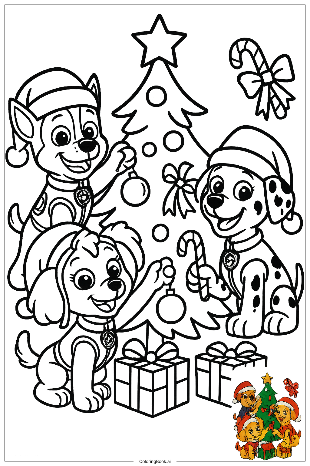 Paw Patrol Christmas Tree Decorating Coloring Page (Free Pdf&amp;amp;Png with regard to Printable Paw Patrol Christmas