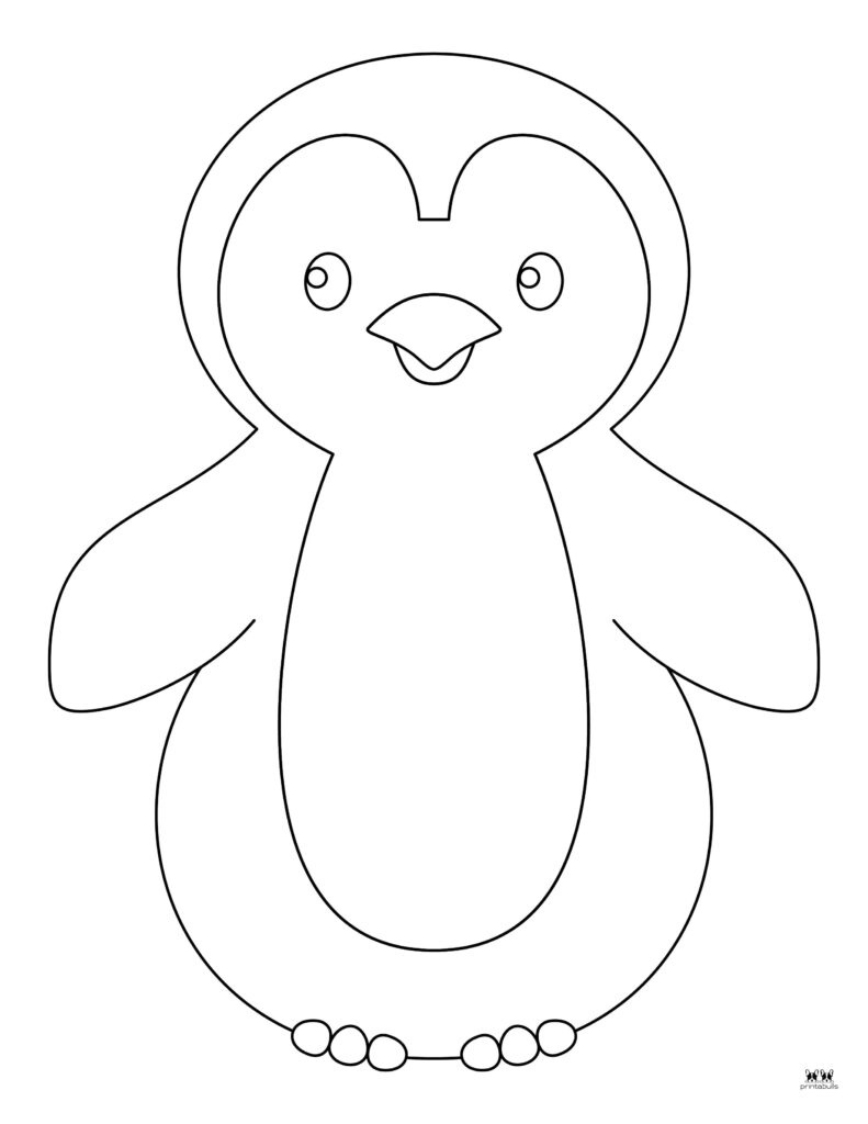 Penguin Coloring Pages & Templates - Free | Printabulls inside Penguin Cutout Printable