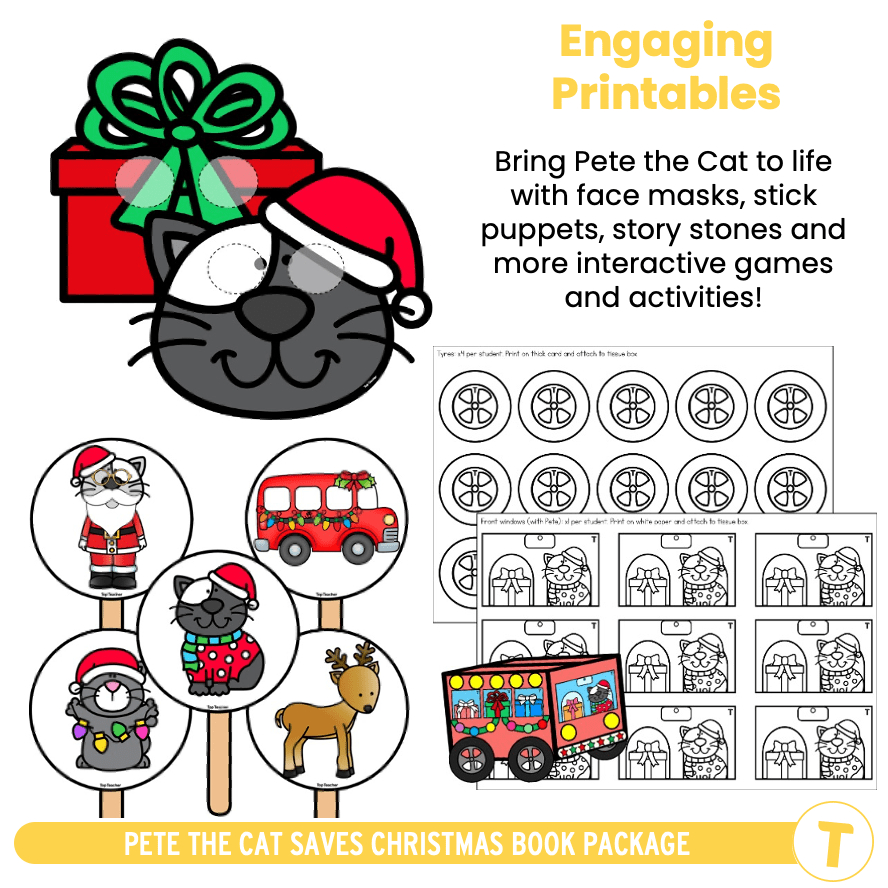 Pete The Cat Saves Christmas Package - Top Teacher regarding Pete The Cat Saves Christmas Worksheets