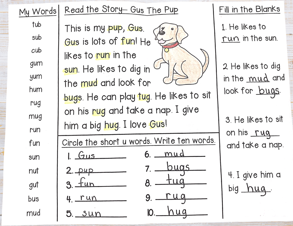 Phonics Reading Passages - First Grade Centers And More for Free Printable First Grade Fluency Passages