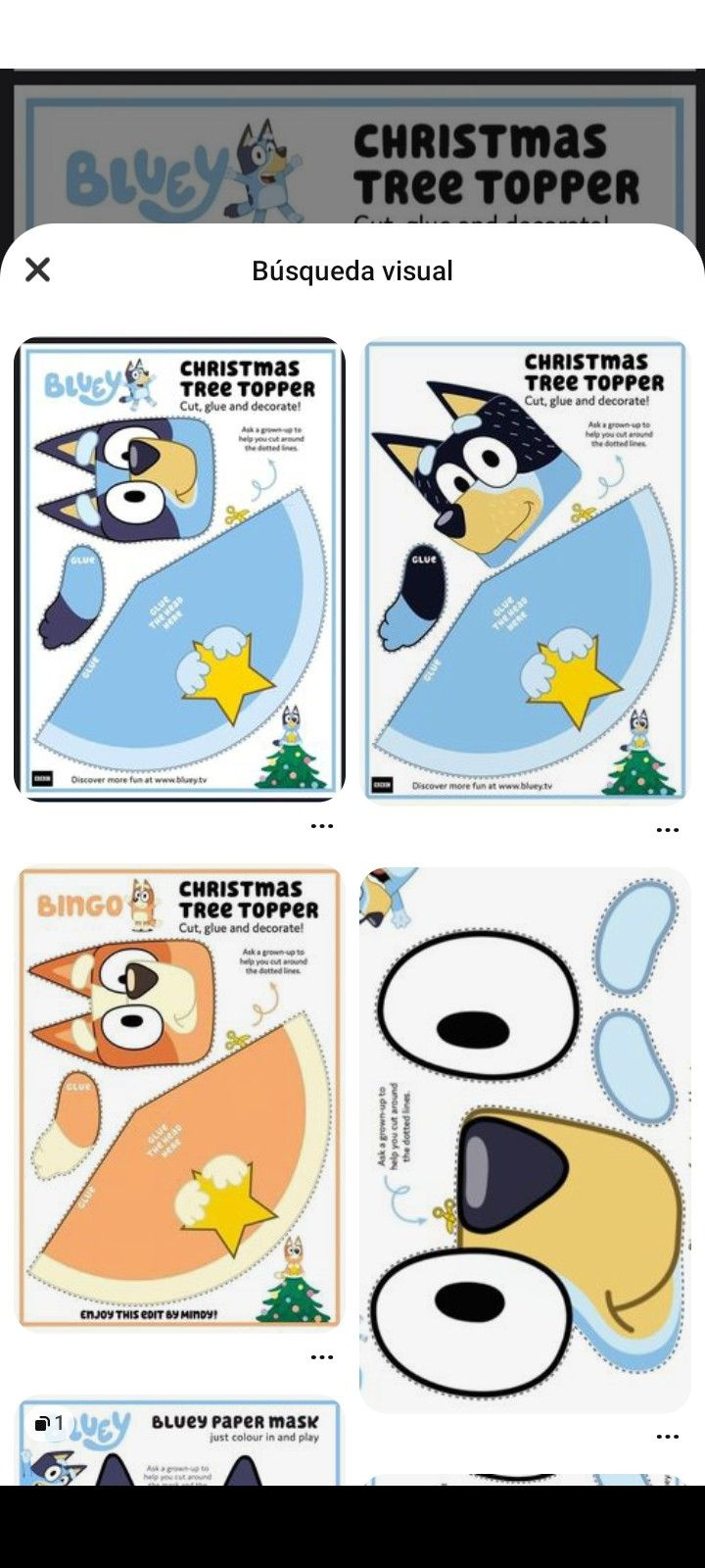 Pin De Carrie Cameron En Bluey | Decoracion Arbol De Navidad in Bluey Christmas Tree Topper Printable