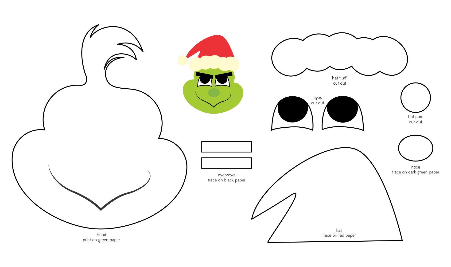 Pin Page - Worksheets Library with Grinch Mask Printable