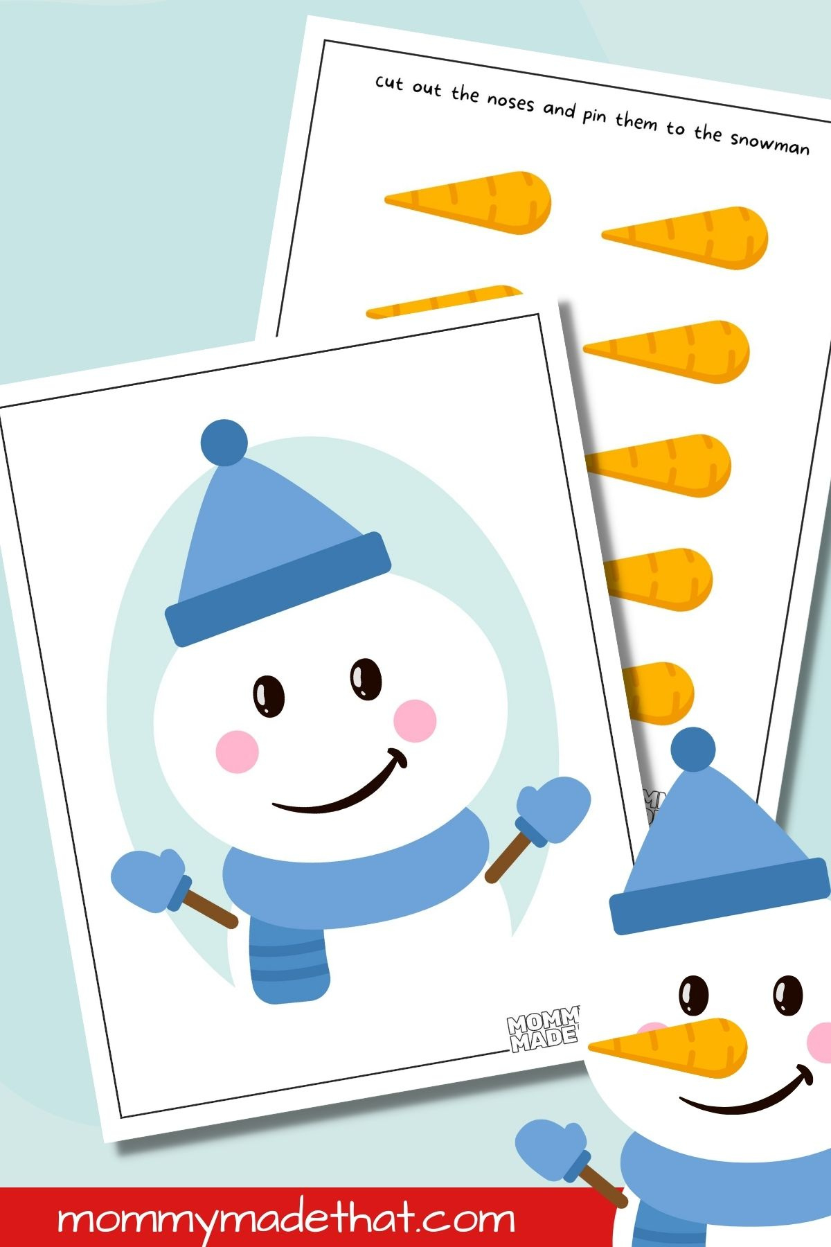 Pin The Nose On The Snowman (Cute Free Printable Game!) with regard to Pin The Nose On The Snowman Printable
