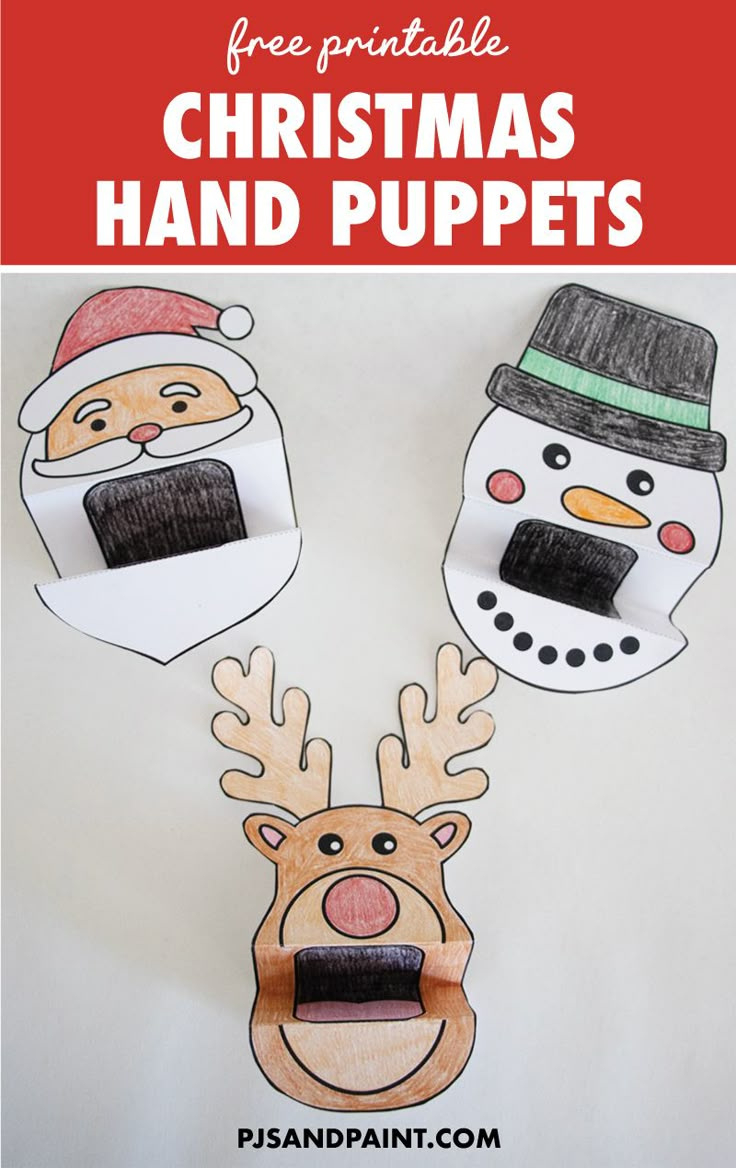 Pinpjs And Paint | Free Printable On Holiday Printables | Hand with Christmas Hand Puppets Printable