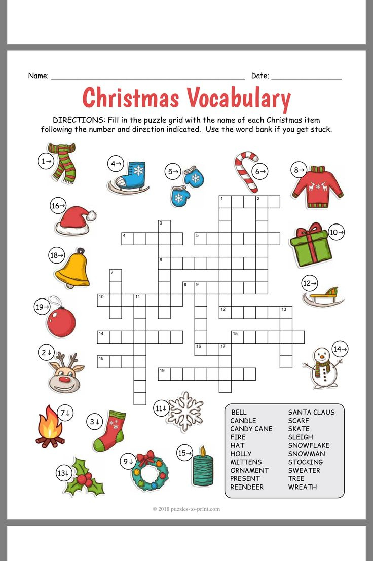 Pinterest | Christmas Worksheets, Christmas Crossword, Christmas within Christmas Worksheets Crossword Puzzles