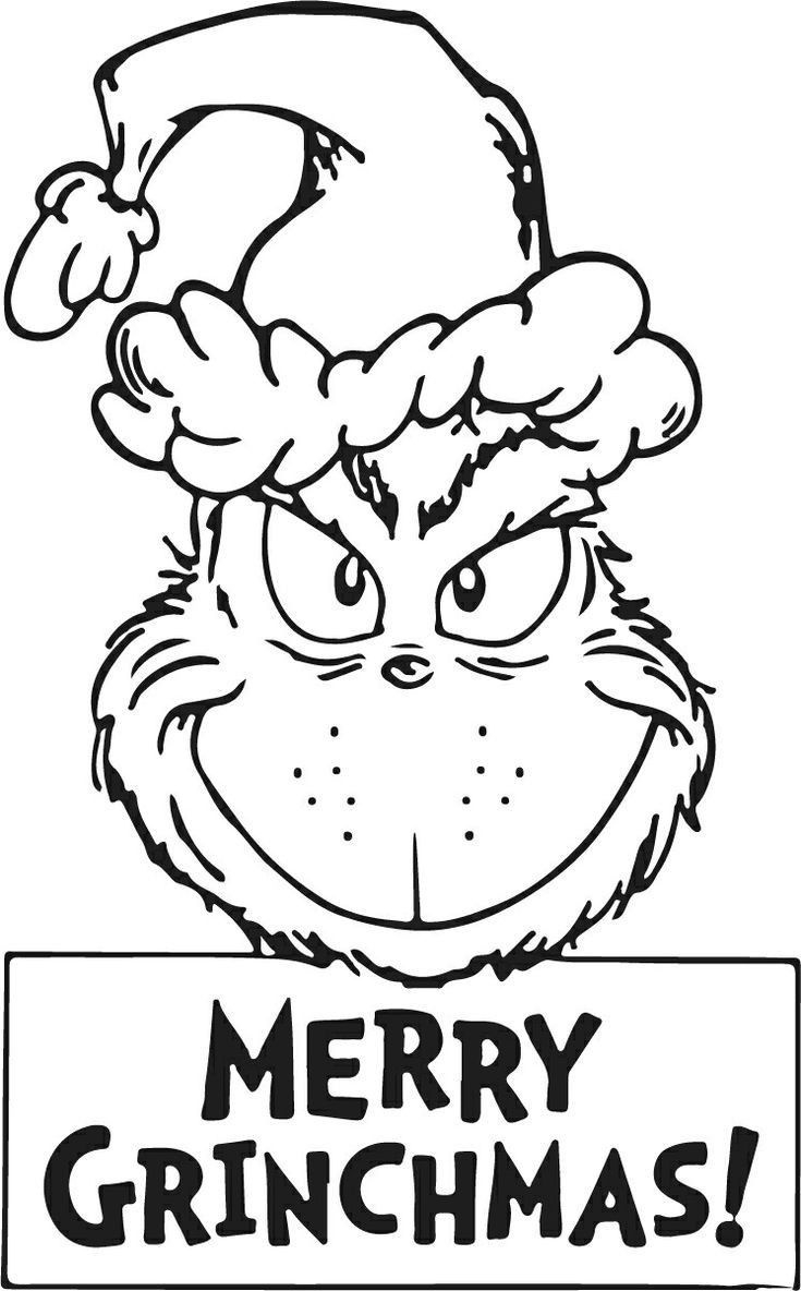 Pinvicki Whitney On Coloring | Grinch Coloring Pages for Free Printable Grinch Face Coloring Pages