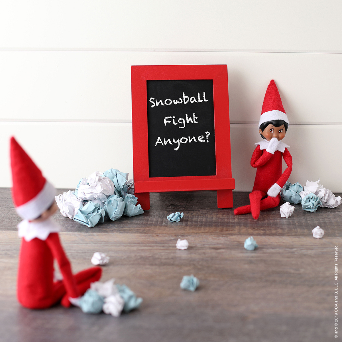 Polar Paper Snowball Fight | The Elf On The Shelf with Printable Elf on the Shelf Snowball Fight