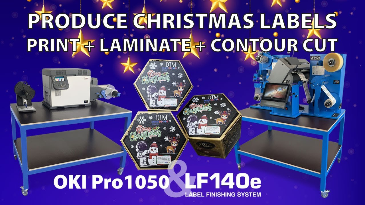Print - Laminate - Contour Cut | Produce Christmas Labels With Oki Pro1050  &amp;amp; Dtm Lf140E within Christmas Labels Printable Machine