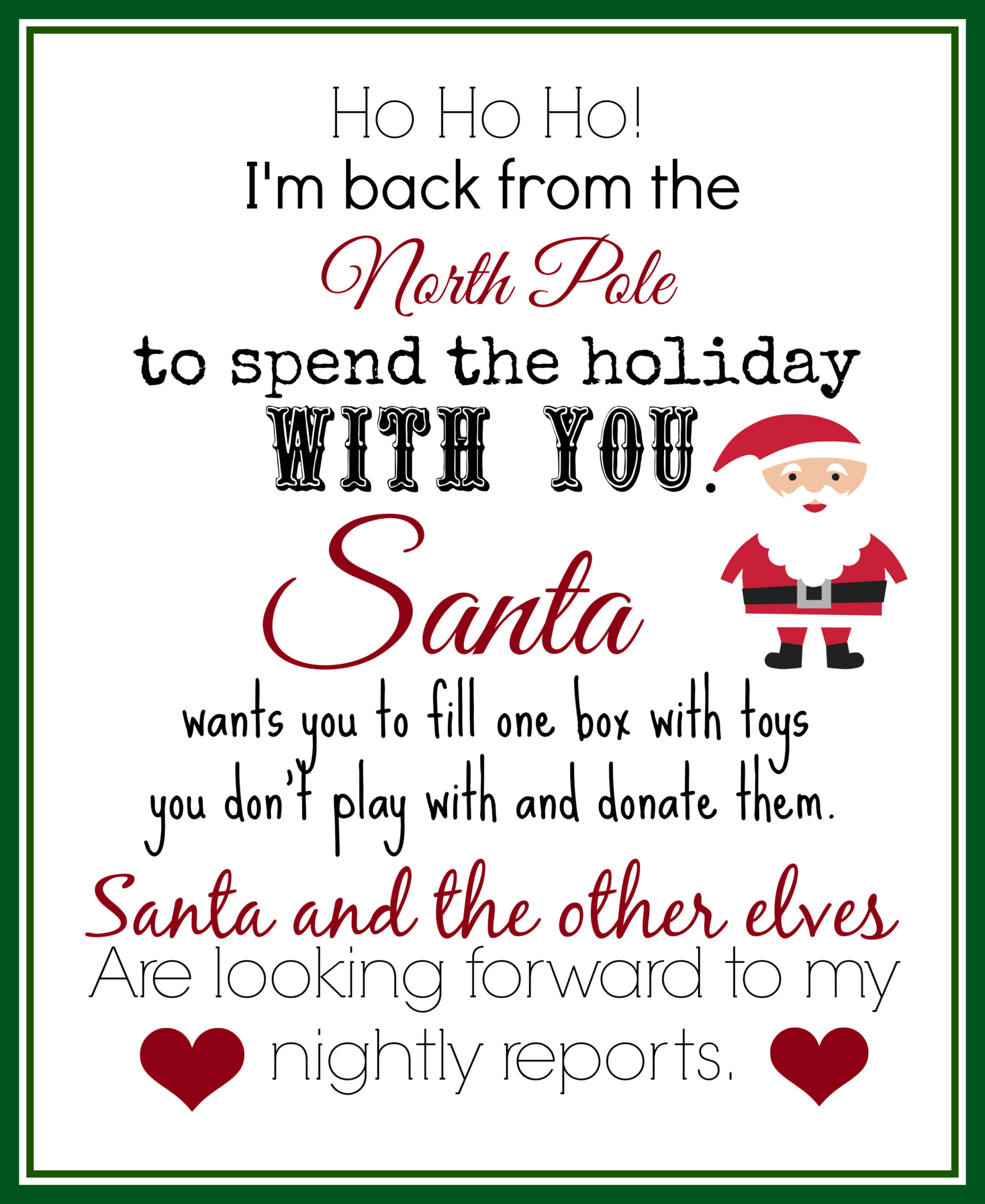 Print This Elf Returns Letter With Instructions To Donate Toys regarding Free Printable Elf On The Shelf Return Letter