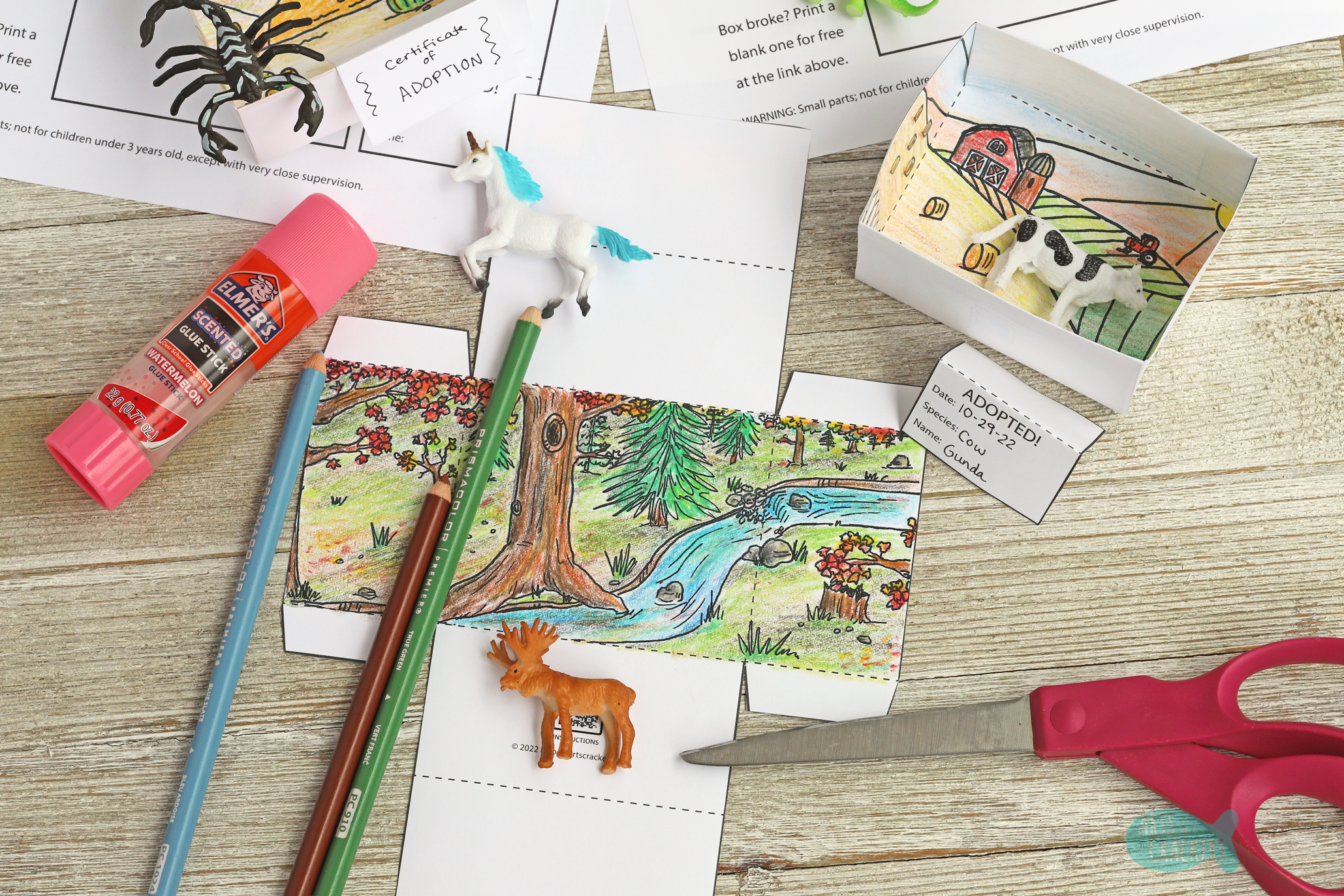 Printable 3D Box Diorama — Animal Habitat Craft with regard to Free Printable Dioramas