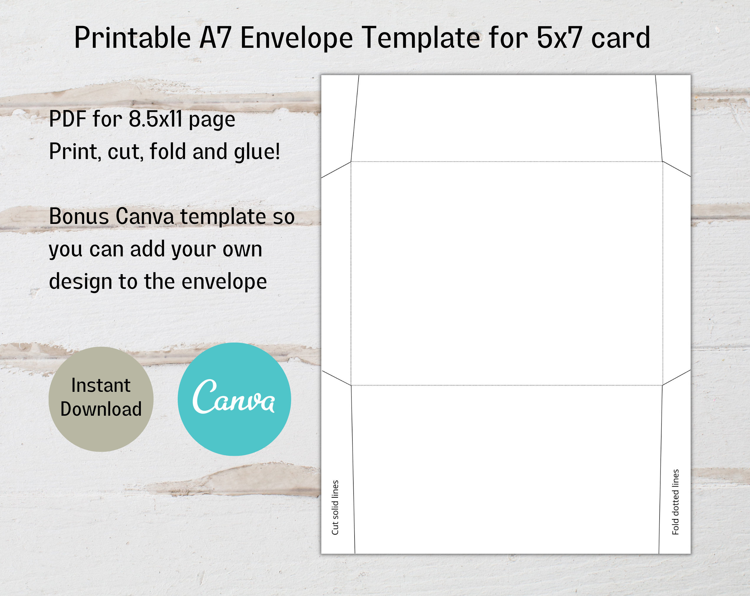Printable A7 Envelope Template For 5X7 Card, Canva A7 Envelope with regard to Free Printable 5X7 Envelope Template
