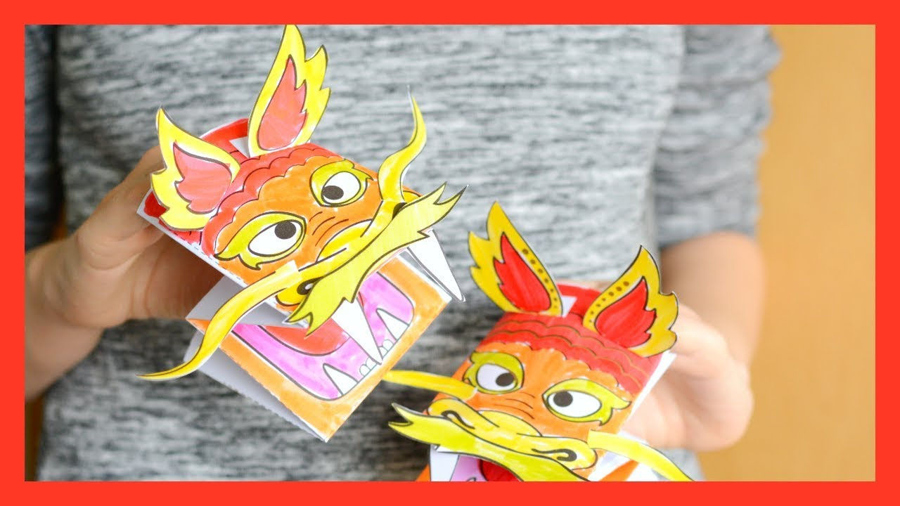 Printable Chinese Dragon Puppet - Chinese New Year Craft For Kids throughout Chinese New Year Dragon Puppet Printable