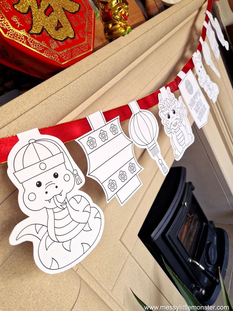 Printable Chinese New Year Decoration - A Fun Garland To Make For in Chinese New Year Bunting Free Printable