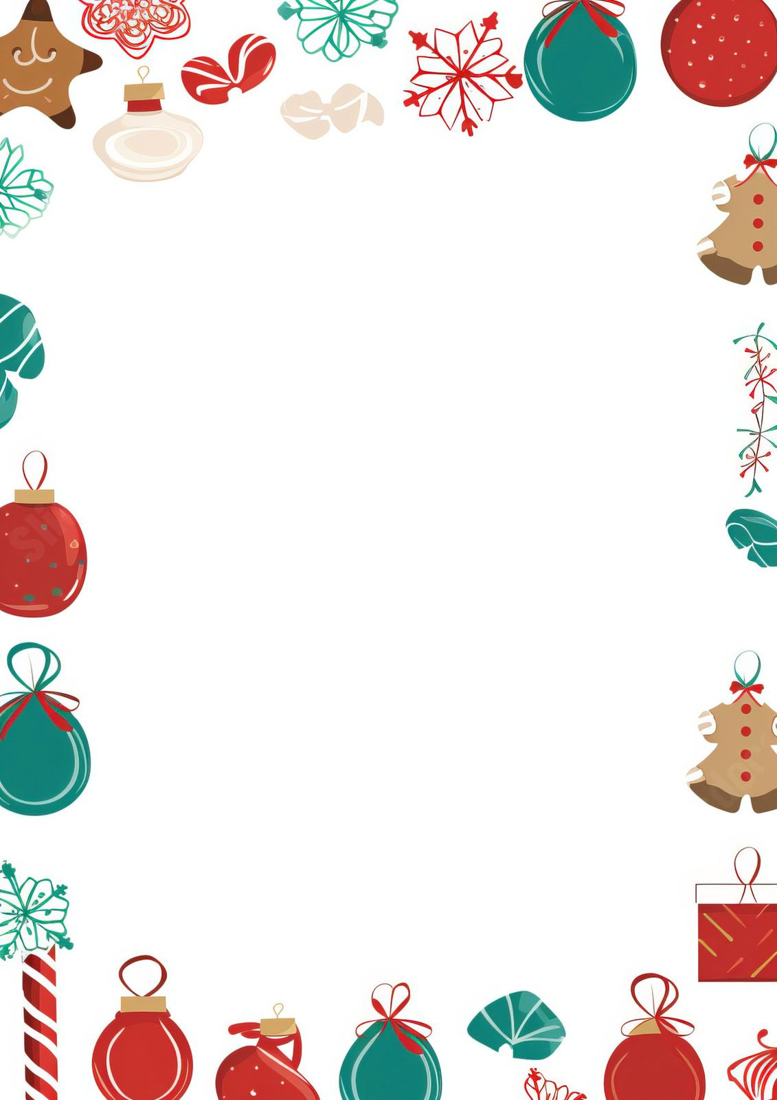 Printable Christmas Border Word Template And Google Docs For Free with Word Christmas Border Templates