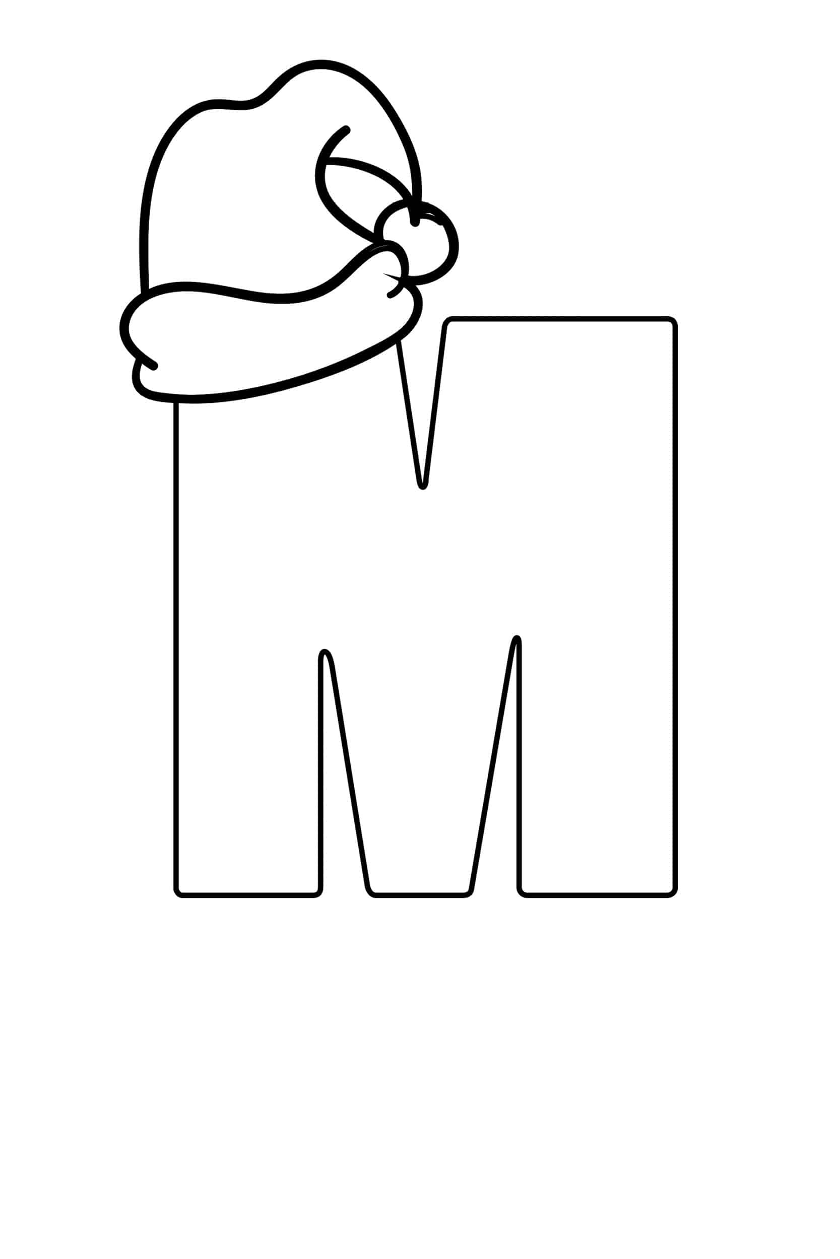 Printable Christmas Bubble Letter M with Christmas Bubble Letters Printable