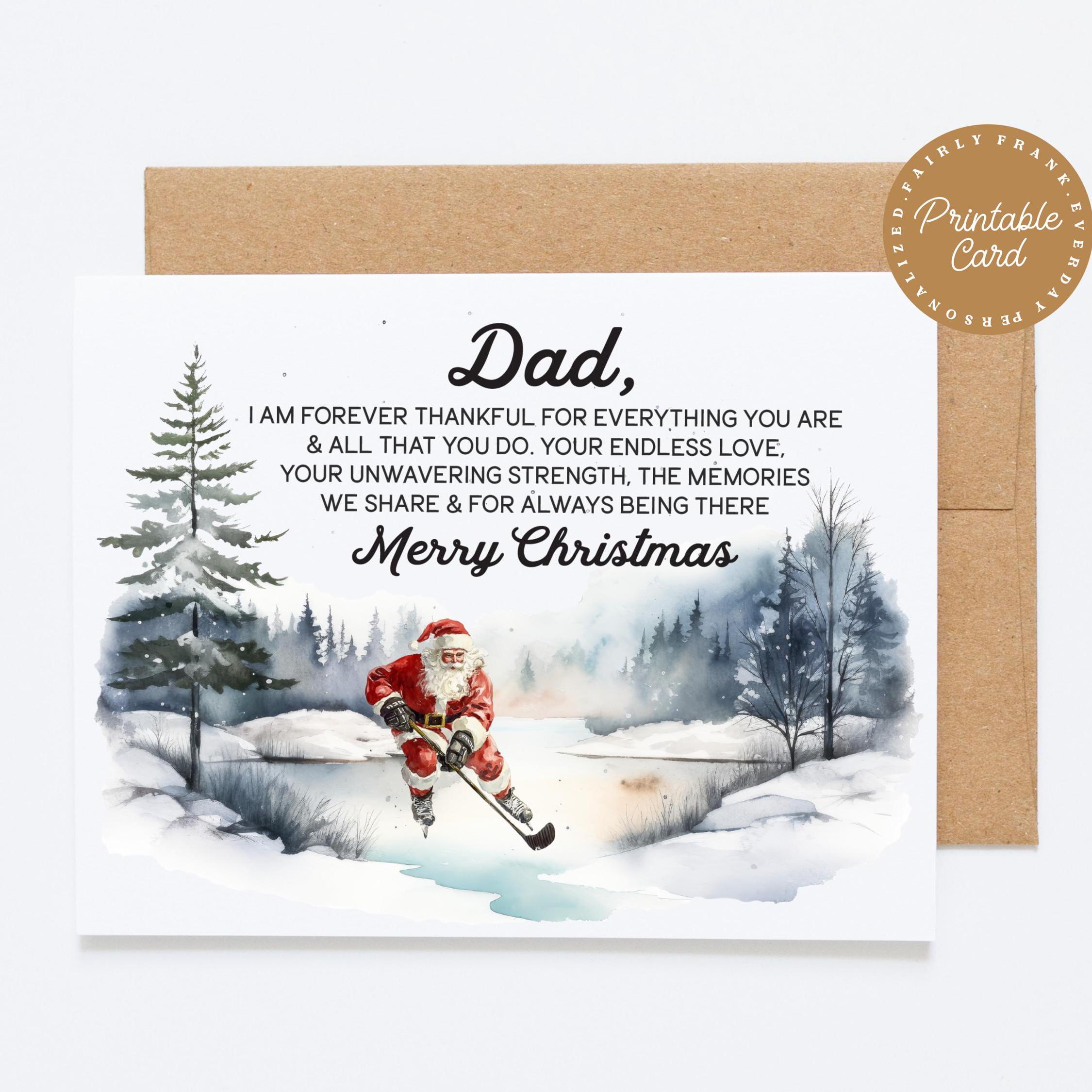 Printable Christmas Card For Dad - - Etsy Uk with regard to Printable Christmas Card For Dad