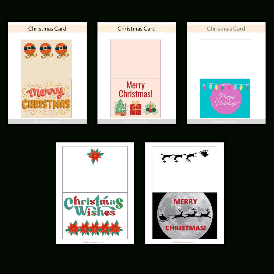 Printable Christmas Cards - Add A Little Adventure with Printable Mini Christmas Card
